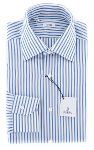 Barba Napoli Blue Shirt - Slim