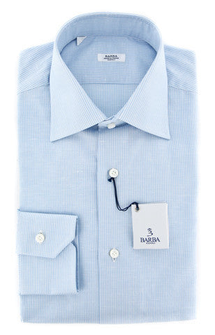 Barba Napoli Blue Shirt - Slim