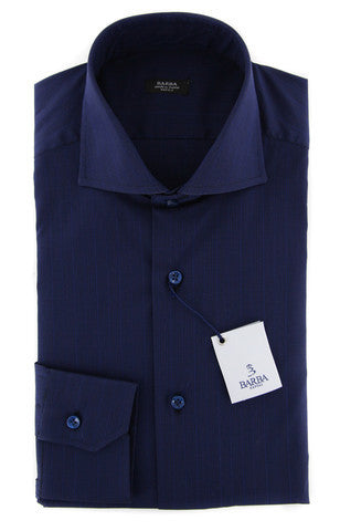 Barba Napoli Dark Blue Shirt - Extra Slim