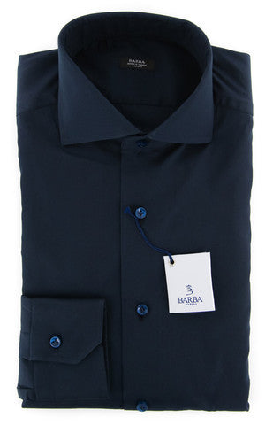 Barba Napoli Navy Blue Shirt - Extra Slim
