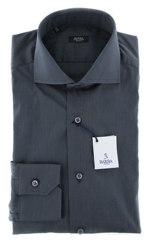 Barba Napoli Charcoal Gray Shirt - Extra Slim