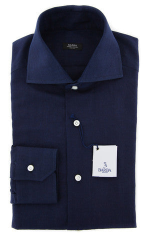 Barba Napoli Navy Blue Shirt - Extra Slim