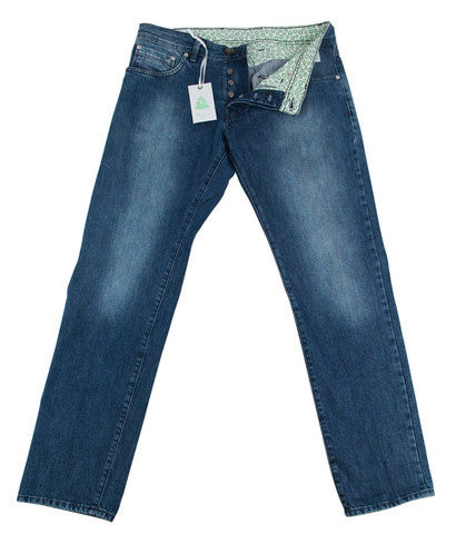 Finamore Napoli Denim Blue Jeans - Slim