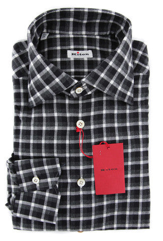 Kiton Black Shirt - Slim